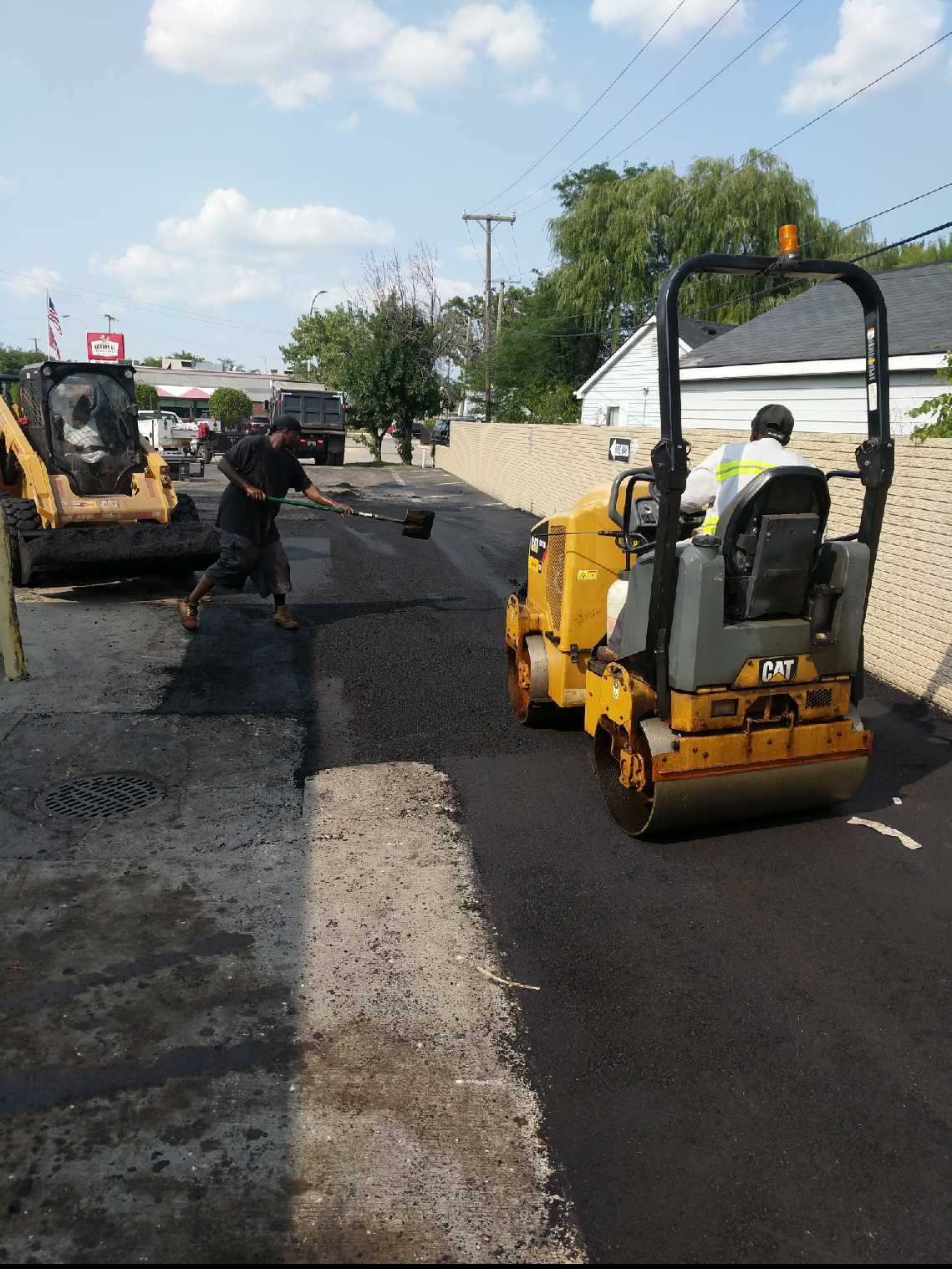 Asphalt driveway paving in rural Virginia by J. Worden & Sons