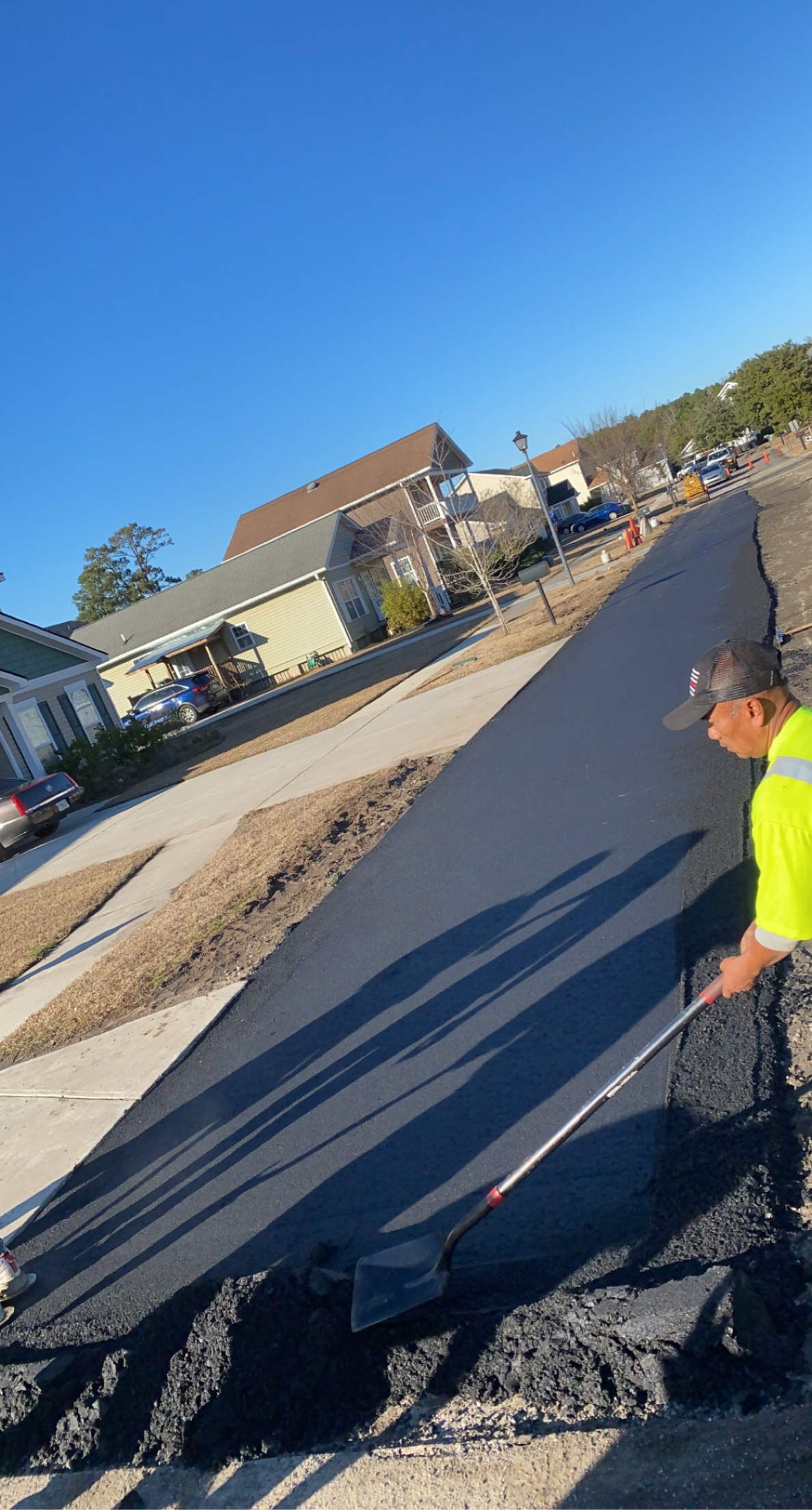 Commercial paving project with concrete curbing Richmond VA