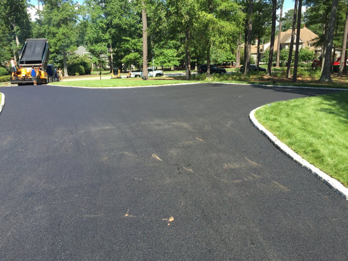 Finished commercial parking lot by J. Worden & Sons